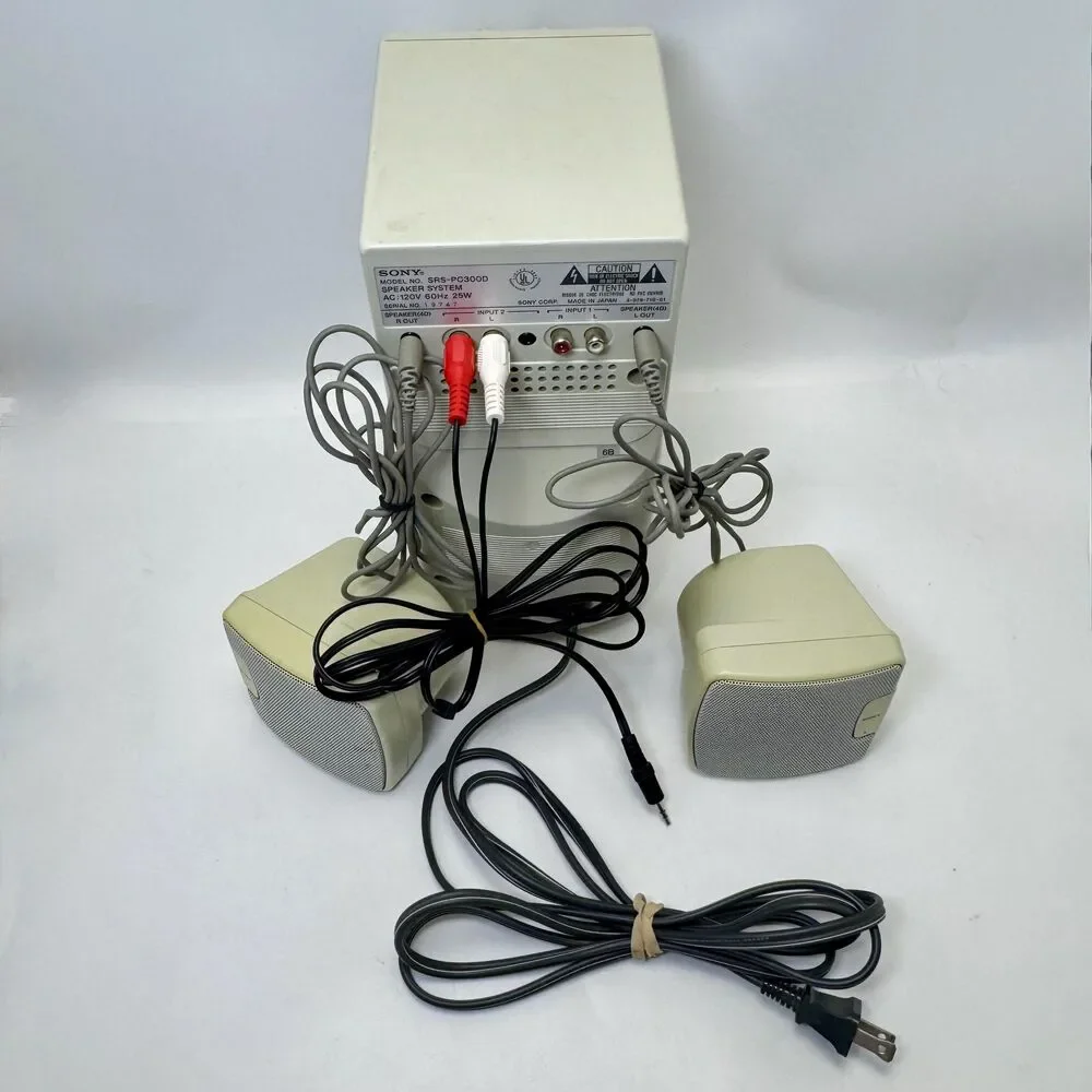 Vintage Sony SRS-PC300D Active Speaker System Desktop Computers Personal System